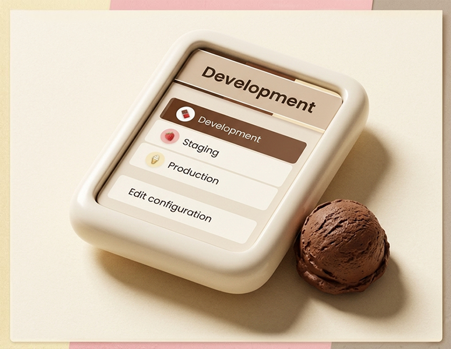 The Neapolitan popup showing development, staging, and production options for the current site